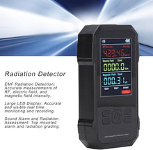 Load image into Gallery viewer, Nuclear Radiation Detector, Handheld Digital Radiometer 3-in-1 EMF ELF RF Meter Reader Sound Alarm Battery Powerwd Portable Radiation Monitor Meter with LCD Display for Home Office
