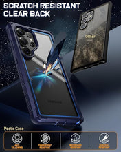 Load image into Gallery viewer, Poetic Guardian Case for Samsung Galaxy S25 Ultra 5G 6.9" (2025) [20 FT Mil-Grade Drop Tested], Built-in Screen Protector [Work with Fingerprint ID], Full Body Rugged Shockproof Case, Blue/Clear
