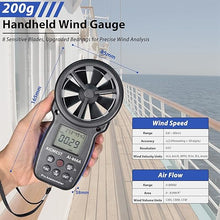 Load image into Gallery viewer, HVAC CFM Anemometer, AIOMEST Handheld Air Flow Meter Measuring Wind Speed/Airflow Velocity, Test Air Volume,Temperature, Humidity, Digital CFM Tester AI-866A with Real-Time USB Sync to PC
