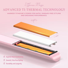 Load image into Gallery viewer, Titanelli 2 in 1 Titanium Hair Straightener and Curler | 100% Pure Ti-Thermal Technology Flat Iron | 1-Inch Professional Styling | Available in Black, Gold, and Pink (Pink)
