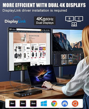 Load image into Gallery viewer, WAVLINK USB 3.0 and USB-C Dual 4K Display Universal Laptop Docking Station with DisplayPort and HDMI Docking Staion Dual Monitor for Mac, Windows(2 HDMI, 2 DP, Gigabit Ethernet, 6 USB 3.0, Audio)
