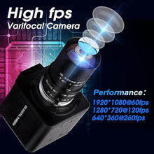 Load image into Gallery viewer, 260fps Variable Focus Camera Optical Zoom Webcam,2mp FHD 1080P Varifocal Web Cam Manual Zoom Lens Webcamera,Raspberry Pi Mac Vari-Focus USB Web Camera,Close-up Monitoring Varifocal Cameras
