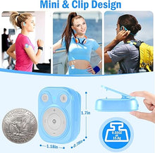 Load image into Gallery viewer, MP3 Player with Bluetooth 5.3:64GB Mini MP3 with Clip &amp; OTG Function-Portable Lightweight Music Player for Sports-Running, Exercise (Blue)
