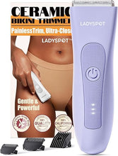 Load image into Gallery viewer, Bikini Trimmer for Women, Pubic Hair Trimmer Women -Electric Hair Trimmer Shaver Razors for Women, LADYSPOT™ Shaving Sets,with 3 Guards,Replaceable Hypoallergenic Ceramic Blade,Wet/Dry(Purple Women)
