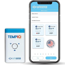 Load image into Gallery viewer, TEMPIQ WiFi Temperature &amp; Humidity Sensor - App Integration, Real-Time Alerts, for 2nd Home, AirBnb, RV,Freezer and Server Room Monitoring, Remote Indoor &amp; Outdoor Hygrometer &amp; Thermometer.Made in USA
