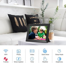 Load image into Gallery viewer, Frameo WiFi Digital Picture Frame with 10.1 Inch IPS Touch Screen,Loading Pictures to Smart Digital Photo Frame via Frameo App,Rotation and Backup to SD Card Automaticly,Gift for Mother&#39;s Day
