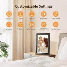 Load image into Gallery viewer, 10.1 Inch WiFi Digital Picture Frame, 1280x800HD IPS Touch Screen Digital Photo Frame Electronic,16GB Memory, Auto-Rotate, Wall Mountable, Share Photos/Videos Instantly via Uhale App from Anywhere
