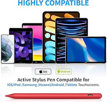 Load image into Gallery viewer, DRYMOKINI Stylus Pen for Touchscreen, Active Stylus Pen Compatible for Android and iOS Tablet/Phones, Rechargeable Universal Stylist Pencil Compatible for A-pple/i-Pad/Phone Tablet, Red
