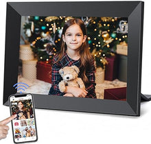 Load image into Gallery viewer, Frameo 10.1 Inch WiFi Digital Picture Frame with 1280 * 800P IPS Touch Screen HD Disply,Video Clips and Slide Show,Auto-Rotate, Wall Mountable,Send Photos Instantly from Anywhere with via Frameo APP
