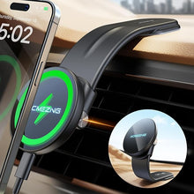 Load image into Gallery viewer, 15W for iPhone MagSafe Car Mount Charger, 360% Adjustable Aluminum Alloy Arm, Relocatable Car Phone Holder, Magnetic Wireless Fast Charging, Cell Phone Holder for All Car Models, Black
