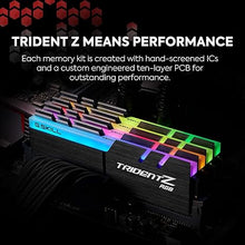 Load image into Gallery viewer, G.SKILL Trident Z RGB Series (Intel XMP) DDR4 RAM 64GB (2x32GB) 3600MT/s CL18-22-22-42 1.35V Desktop Computer Memory UDIMM (F4-3600C18D-64GTZR)
