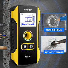 Load image into Gallery viewer, FNIRSI Stud Finder Wall Scanner - 6 in 1 Electronic Wall Wood Metal Stud Finder, Wall Detector with Updated Positioning Hole for Center and Edge of Wood AC Wire Metal Studs Joist Pipe
