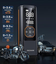 Load image into Gallery viewer, PECHAM Tire Inflator Portable Air Compressor,USB 5V 20000mAh Battery 160PSI Cordless Tire Pump Electric Air Pump for Car Tires,Fits Car/Truck/Motorcycle/Balls/Bicycles
