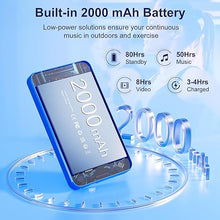 Load image into Gallery viewer, 80GB MP3 Player with Bluetooth and WiFi, Android MP3 &amp; MP4 Players with 4&quot; Touchscreen and Speaker, 2000mAh Spotify Music Player with Spotify Kids, Audible, Amazon Music, Play Store (Blue)
