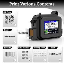 Load image into Gallery viewer, MINI127 Portable Handheld Inkjet Printer,Mini Handheld Printer with 2.4 Inch LED Touch Screen Pocket Inkjet Coding Machine for DIY Printing/QRcode/Barcode/Date/Logo/Batch Series Number etc
