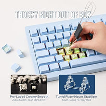 Load image into Gallery viewer, EPOMAKER Tide75 Upgraded QMK/VIA Wireless Gaming Keyboard, 75% Aluminum Mechanical Keyboard, Hot-Swap Creamy Keyboard with FR4 Plate, Bluetooth/2.4Ghz/USB-C, RGB Backlit, NKRO (Blue)
