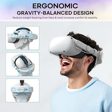 Load image into Gallery viewer, Head Strap Compatible with Oculus Quest 2,Meta Quest 2 Accessories Adjustable Elite Strap Replacement for Enhanced Comfort Support and Gaming Immersion in VR (6,000mAh Battery)

