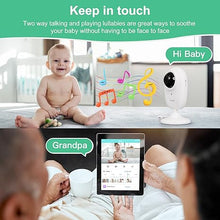 Load image into Gallery viewer, Smart Video Baby Monitor,1080P Baby Room Camera, APP Control,WiFi On/Off Switch,AI Detection, Cry Monitor and Lullabies, HD Night Vision, Two-Way Audio, Cloud &amp; SD Card Storage
