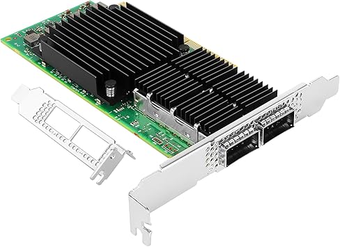 100GbE NIC Card for Mellanox MCX556A-EDAT, PCIe 4.0 x16 100Gb Ethernet NIC with Mellanox ConnectX-5 Ex Chipset, Dual QSFP28 IB Network Card Support RDMA