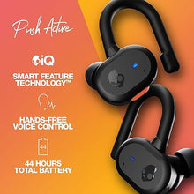 Load image into Gallery viewer, Skullcandy Push Active XT in-Ear Wireless Earbuds, 44 Hr Battery, Skull-iQ, Alexa Enabled, Microphone, Works with iPhone Android and Bluetooth Devices - True Black/Orange
