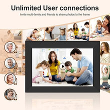 Load image into Gallery viewer, 10.1 Inch WiFi Digital Picture Frame, Smart Electronic Clound Digital Photo Frame with 1280 * 800 HD Touch Screen, Instantly Share Photos &amp; Video, Gift for Friend and Family
