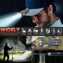 Load image into Gallery viewer, Mini LED Flashlight with Magnetic Base and Side Clip, 6 Modes, high Brightness Small Flashlight, IPX6 Waterproof, is The Best Small Flashlight for Camping, Travel, and Emergency situations
