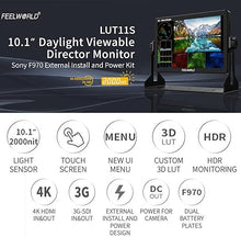 Load image into Gallery viewer, FEELWORLD LUT11S 10.1 Inch DSLR Camera Field Monitor 3G-SDI 1920X1200 4K HDMI Ultra High Bright 2000nit Touch Screen
