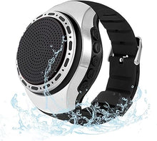 Load image into Gallery viewer, Wireless Wearable Waterproof Wrist Portable Bluetooth Speaker Watch with Multi Function FM Radio &amp; MP3 Player &amp; TWS &amp; Selfie &amp; Ultra Long Standby Time for Running, Hiking, Riding?Silver?
