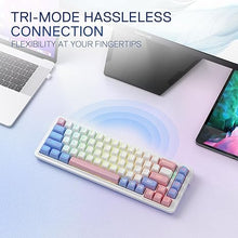 Load image into Gallery viewer, Redragon K709 PRO 65% Wireless Gasket RGB Gaming Keyboard, 68 Keys Hot-Swap Compact Mechanical Keyboard w/Free-Mod Socket, 5-Layer Noise Dampening &amp; Round PBT Keycaps, Quiet Custom Linear Switch
