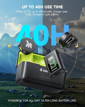 Load image into Gallery viewer, Donner VPM-20 Wireless Lavalier Microphone for USB-C/Lightning iPhone iPad Android Camera, with Charging Box, Dual-Channels Mics, Plug-Play, 1000ft Range, 48KHz 24Bit, Noise Cancellation, 40h Use Max
