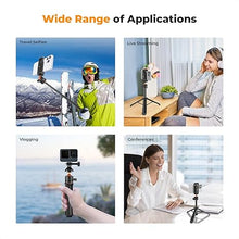 Load image into Gallery viewer, K&amp;F Concept Phone Tripod, Selfie Stick for iPhone Lightweight Tripod Stand with Remote, 360° Ball Head Tripod with Phone Clip GoPro Adapter for iPhone/Android/GoPro.
