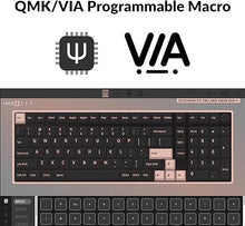 Load image into Gallery viewer, Keychron K17 Pro Wireless/Wired Custom Mechanical Keyboard Ultra-Slim 96% Layout QMK/VIA Programmable Knob RGB Backlight with Hot-Swappable Low-Profile Gateron Red Switch for Mac Windows Linux
