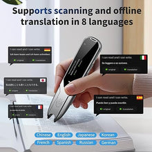 Load image into Gallery viewer, Translator Pen for Dyslexia,Traductor De Voz Instantaneo, Pen Scanner Text to Speech Device, Scan Reading Pen OCR Digital Pen Reader, Wireless Translation Pen Scanner for Students Adults
