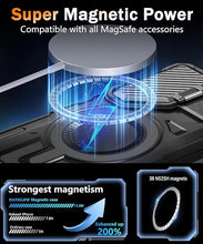 Load image into Gallery viewer, for Samsung Galaxy S25 Case with Screen Protector 6.2-Inch,[Compatible with Magsafe][Adjustable Camera Cover Stand] Military-Grade Protection Shockproof Protective Magnetic Case-Black
