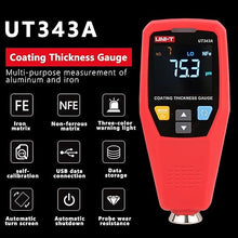 Load image into Gallery viewer, UT343A Paint Coating Thickness Gauge Meter, Car Painting Depth Gauge for Automotive Paint Thickness Measurement Tester with USB Data
