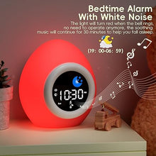 Load image into Gallery viewer, Vivilumens Alarm Clock for Kids Toddlers, Cute Touch Night Light with 6 White Noise Sound Machine, Ok to Wake Clock for Kids with Child Lock, Sleep Training Clock for Kids Learning to Tell Time
