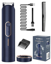 Load image into Gallery viewer, PRITECH Manscape Groin Hair Trimmer, Rechargeable Shavers for Men, Electric Razor for Men, Waterproof Body Trimmer, Pubic Hair Trimmer with Standing Recharge Dock(Night Blue)
