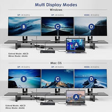 Load image into Gallery viewer, WAVLINK Docking Station 3 Monitors 4K@60Hz with Dual Displayport, HDMI, 130W Power Delivery, 5Gbps USB C, 4 USB A, RJ45, Audio, Compatible with MacBook M1/M2/M3, Windows, Thunderbolt
