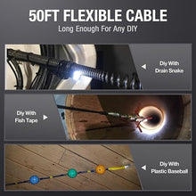 Load image into Gallery viewer, 50FT Dual Lens Probe, 8mm/0.31inch Diameter Semi-Rigid Cable Compatible with MS450 Inspection Camera
