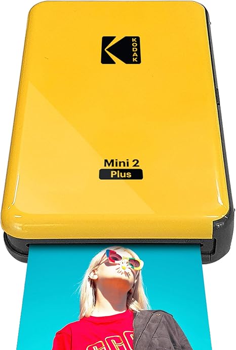 KODAK All-New Mini 2 Plus Bluetooth Portable Photo Printer with 4Pass Technology - Yellow