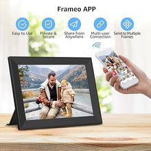 Load image into Gallery viewer, Frameo WiFi Digital Picture Frame with 10.1 Inch IPS Touch Screen,Loading Pictures to Smart Digital Photo Frame via Frameo App,Rotation and Backup to SD Card Automaticly,Gift for Mother&#39;s Day
