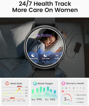 Load image into Gallery viewer, 2024 Smart Watches for Women Men [24/7 Fitness Tracker/400 Watch Face/Call] Android Phones iPhone Compatible, 1.27&quot; Fitness Watches for Women Fitness Tracker, Activity Trackers and Smart Watches
