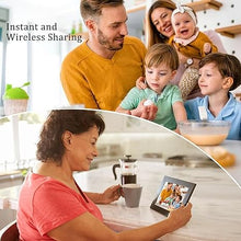 Load image into Gallery viewer, Digital Picture Frame WiFi 10.1 Inch Smart Digital Photo Frame with 1280x800 IPS HD Touch Screen, Auto-Rotate and Slideshow, Easy Setup to Share Photos or Videos Remotely via App from Anywhere
