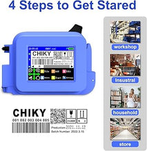 Load image into Gallery viewer, CHIKYTECH Upgraded Mini Inkjet Printer for All Materials, Portable Printing Machine for Date Time Barcode Logo Qrcode Batch Number Image Icons (Mini Inkjet Printer)
