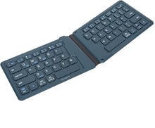 Load image into Gallery viewer, Targus Ergonomic Foldable Bluetooth Keyboard, Split Travel Keyboard Wireless, Rechargeable Portable Wireless Keyboard for Android iPhone Microsoft &amp; Apple Tablets, Blue (PKF00302US),Black
