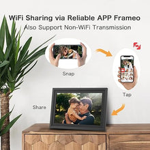 Load image into Gallery viewer, Digital Picture Frame WiFi, 10.1 Inch Frameo Digital Photo Frame 32GB Memory, 1280 * 800 Touch Screen, Auto-Rotate, Share Pictures Videos Instantly, Wedding, Birthday, Gift for Mom, Dad, Grandparents
