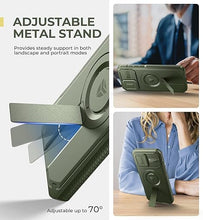 Load image into Gallery viewer, Dexnor for iPhone 16 Pro Max Case with Slide Camera Cover &amp; Adjustable Kickstand, Magnetic Rugged Shockproof Bumper Cases Heavy-Duty Magnetic Protective Cover,Army Green

