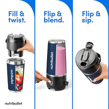 Load image into Gallery viewer, nutribullet Flip Portable Blender with Insulated Cup, Matte Indigo, NBPB50350IND
