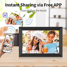 Load image into Gallery viewer, Digital Picture Frame, 10.1 Inch WiFi Digital Photo Frame Electronic Picture Frame Slideshow, Built in 16GB Storage, Wall-Mounted, Auto Rotate, Easy to Upload Photos and Video Instantly via Uhale APP
