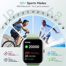 Load image into Gallery viewer, Smart Watch for Women Android iPhone, Alexa Built-in, 1.8&quot; Smartwatch with Heart Rate/SpO2/Sleep Monitor, IP68 Waterproof Activity Fitness Tracker, Bluetooth Call (Answer/Make), 100+ Sport Mode,Green
